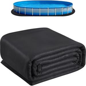 VEVOR Ovale Rivestimento per Piscina, Rivestimento per Piscine Fuori Terra, Tappetino Piscina Extra Spesso, Materiale Tessuto Durevoli Sottofondo, 548 x 1006 cm 180 g/m² Nero 9,4 kg