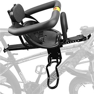 Honeyhouse Seggiolino Bicicletta Anteriore per Bambino | Pieghevole Sedile Seggiolino Anteriore con Braccioli e Pedale | per Bambini 2-6 Anni - Max 50KG
