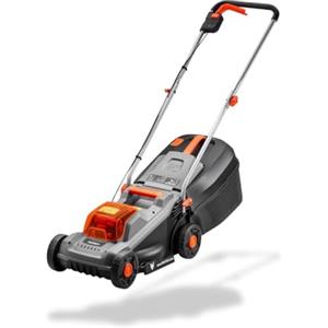 FUXTEC Tagliaerba a Batteria FX-E1RM20ECO - Rasaerba leggero senza fili per uso domestico - Larghezza taglio 370mm - Altezza regolabile - Motore brushless - Privo di batteria e caricatore