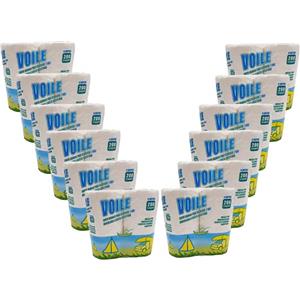 agc 12 Confezioni Carta igienica WC Eco Voile 4 Rotoli idrosolubile Camper 200 Strappi, ideale per camper, barca e fossa biologica