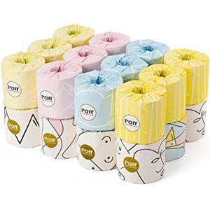 Paff - Carta igienica in cellulosa di bambù - 3 veli 300 strappi - 24 rotoli extra lunghi - Zero plastica - Original Collection