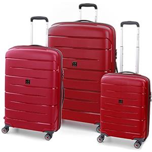 MODO BY RV RONCATO STARLIGHT 2.0 set valigie Grande, Medio e Cabina, con sistema di chiusura TSA - Dark Red