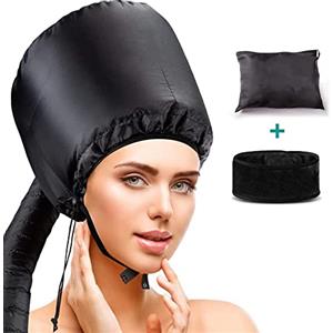 RESHUBO Casco per Asciugatura Capelli, Cappuccio Portatile Morbido Con fascia per capelli, Cuffia per Asciugacapelli Regolabile per la Cura in Condizioni Profonde