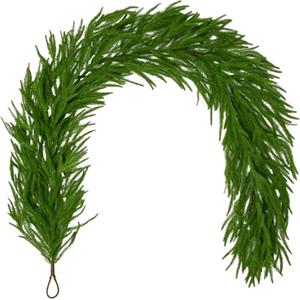 Oairse Ghirlanda natalizia artificiale, 180 cm, realistica, decorazione da appendere per camino, caminetto, scale, porte, finestre, vacanze, interni ed esterni