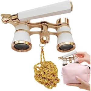 Generico Binocoli in Stile Vintage | Cannocchiali Compatti con Manico Regolabile per Teatro,Binocoli per Concerti Musicali e da Esterno | per Spettacoli al Cinema, Viaggi, Visite Turistiche e Eventi Sportivi