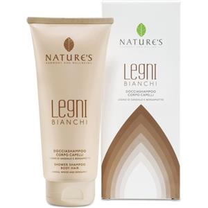 BIOS LINE SpA Nature's Legni Bianchi Doccia Shampoo 200 ml - Detersione Delicata con Legno di Sandalo e Bergamotto