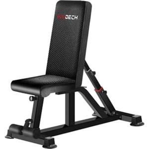 Boudech - THOR 250 - Panca da fitness per allenamento con pesi e manubri ad inclinazione regolabile, design ultra ergonomico e solido telaio antiscivolo capacità di carico fino a 250 kg
