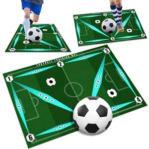 Otufan Tappetino Allenamento Calcio, 60 X 90 Cm Tappeto Campo Da Calcio, Antiscivolo, Antiurto, Silenzioso, Tappeto Calcio Allenamento per Uso Domestico