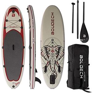 BOUDECH Stand Up Paddle Board Allround - Tavola da SUP gonfiabile 275X80X15 cm con pagaia, cavigliera, gonfiatore, kit riparazione e borsa da trasporto. Idonea per principianti. Peso Max 140kg