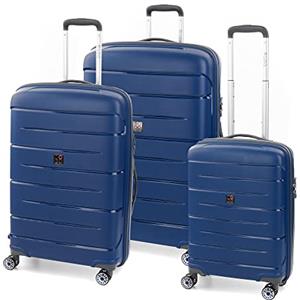 MODO BY RV RONCATO STARLIGHT 2.0 set valigie Grande, Medio e Cabina, con sistema di chiusura TSA - Dark Blue