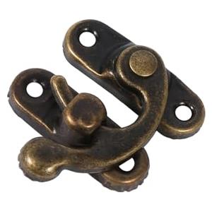 WPKD BLUEIY Antique Latch Hasp,12 Pezzi Antico Fermaglio Gancio,Fermaglio a Gancio con Chiusura a Gancio Hasp con Viti Ganci di Chiusura in Ferro Vintage per Cassetta Degli Attrezzi