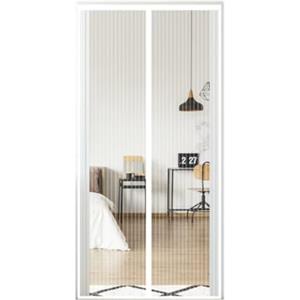 FIOVIP Porta magnetica per zanzariera, 80x240cm Tenda, chiusura automatica, facile installazione senza fori, zanzariere magnetiche per ingresso/balcone, ecc. (poliestere, Bianco)