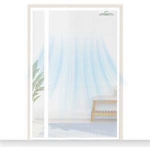 SCREEN DOOR Zanzariera Magnetica per Porta 120x230cm | Zanzariera Reversibile con Apertura a Sinistra/Destra, Accesso Facile, Protezione Insetti - Bianco