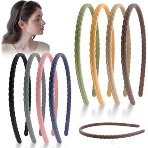 Scettar 8 Pezzi Cerchietti Per Capelli Donna, Cerchietti Semplici Fasce Per Capelli, Plastica Colorata Antiscivolo Capelli Moda Cerchietti Per Capelli Per Donne E Ragazze