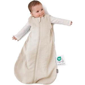 LaLoona baby bedding LaLoona Sacco Nanna Estivo Senza Maniche - Sacco a Pelo Estivo per Bambini Primavera/Estate, 0,5 TOG, 100% cotone, OekoTex Standard 100 - (Beige, 60 cm)