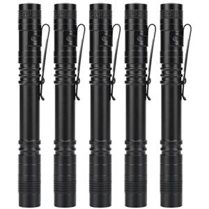 Duokon Mini Torcia a LED, Impermeabile, Piccola Torcia elettrica, per attività all'aperto, ispezione, Lavoro, Riparazione, Regalo, 2 batterie AAA (Non Incluse) (5 Pezzi)