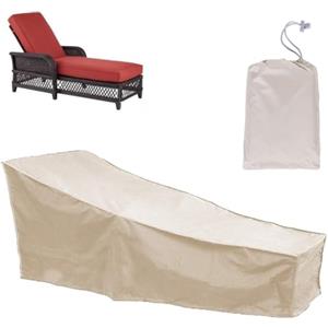 Niiyen Copertura per mobili, copertura per mobili da giardino, copertura impermeabile per sedie a sdraio da esterno, copertura per balcone reclinabile da giardino (Beige)