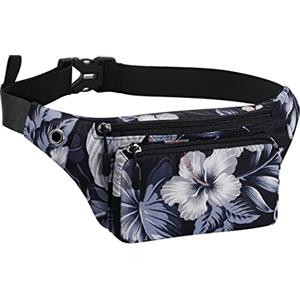 HAWEE Elegante Marsupio Sportivo Cintura Corsa Leggero Unisex Marsupio Corsa Multicolor Esecuzione Pouch con Cintura Regolabile e Jack per Cuffie per Uomo Donna Corsa Jogging Ciclismo Escursionismo