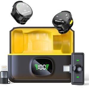 Rtrevlo Dispositivi microfonici lavalier senza fili Plug-Play Mini Lapel Clip MIC 164FT Gamma Cancellazione del rumore per la registrazione video/intervista/blog