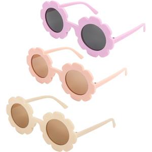 DRESHOW Occhiali da Sole per Bambini Occhiali da Sole Tondi a Fiori per Ragazze Ragazzi All'aperto Spiaggia Accessori per Feste