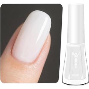 Aieenjor Smalto bianco lattiginoso Unghie, bianco latte, senza UV, 10 ml