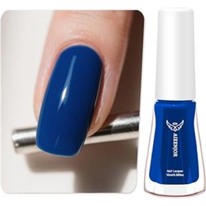 Aieenjor Smalti per Unghie Blu, Smalto per Unghie ad Asciugatura Rapida, Smalto Unghie Lunga Durata 10ml, Nail Art per Salone Unghie