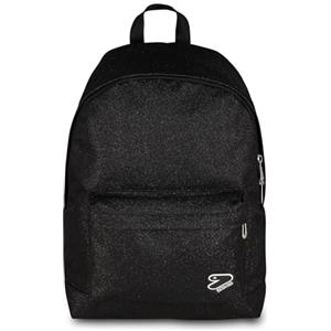 Seven Zaino Mono Scomparto Americano Shiny, Nero, Effetto Brillantini, Tasca Frontale, Scuola Media e Superiore, Ragazza