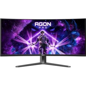 AOC Agon PRO AG346UCD Monitor gaming curvo OLED WQHD da 34 pollici, 175 Hz, 0.03 ms, FreeSync Premium Pro, comp. G-Sync, HDR400 3440x1440, 2X HDMI, DisplayPort, Hub USB nero