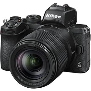 Nikon Z50 + Z DX 18-140 VR + Lexar SD 64 GB Fotocamera Mirrorless, CMOS DX da 20.9 MP, Sistema Hybrid-AF, Mirino Elettronico (EVF), LCD 3.2" Touch, Video 4K, Nero [Nital Card: 4 Anni di Garanzia]