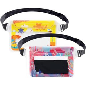 DIFLAX 2 Pezzi Marsupio Donna Impermeabile Marsupio Sportivo con 5 Tasche, Marsupio Lavoro Grande, Marsupio Trekking con Cintura Regolabile e Fibbia per Corsa Ciclismo Escursione Campeggio