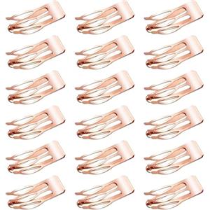 Mbsomnus 18 Pezzi Clip per Capelli a Doppia Impugnatura Fermagli Metallo Capelli Barrettes Donne Capelli Clip per capelli rendendo Ragazze Capelli Hair Styling Salone Accessori per Capelli (Oro Rosa)