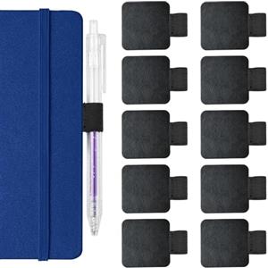 PTJJXA 10 Pack Portapenne Autoadesivo Pen Loop per Diario, Portapenne Adesivo con Elastico, Penna Portapenne in Pelle Con Passante, Portapenne Autoadesivo per Tavoletta, Pen Holder per Notebook Calendario
