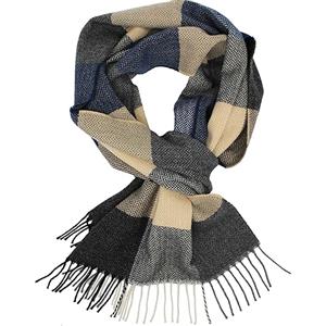 Rotfuchs Sciarpa sciarpa uomo sciarpa invernale sciarpa calda e morbida lana check multicolore Made in Germany (30 x 185 cm, blu bianco grigio)