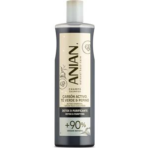 ANIAN - Shampoo al Carbone Attivo, Tè Verde e Cetriolo 400 ml per Capelli Grassi - Disintossica, Purifica e Idrata in Profondità, Previene l'Effetto Crespo