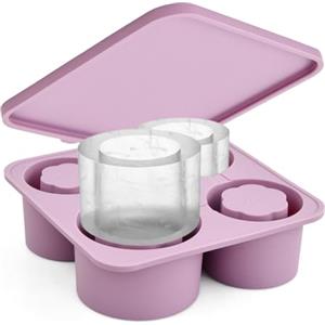 Marjoramy Stampi Ghiaccio Cilindro Cavo, Stampo Cubetti Ghiaccio Silicone, Cubetti di Ghiaccio Cilindrici, Stampi con Coperchio Cubetti per Stanley Cup Ice Mold Maker per Vino Frutta, Rilascio Facile