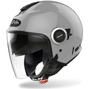 MOTOTOPGUN AIROH CASCO JET HELIOS COLOR CONCRETE GREY GLOSS L