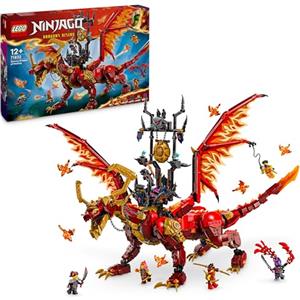 LEGO NINJAGO Drago-Sorgente del Movimento, Figura Giocattolo Snodabili da Costruire, Giochi d'Avventura per Bambini e Bambine da 12 Anni con 6 Minifigure con Spade e Accessori, Idee Regalo 71822
