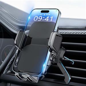 Brencco Porta Cellulare Auto Bocchette Aria Regolabile a 360 Gradi Supporto Telefono Auto Gancio Metallico & Doppio Piede Portacellulare Auto Universale Smartphone 4.0"-7.0"