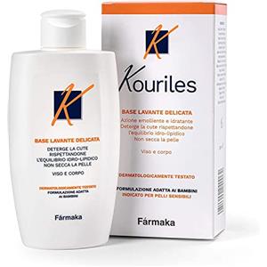 Kouriles Base Lavante Delicata per Pelle Delicata Dermatiti Detergente Delicato Bagnoschiuma per Bambini 200 ml