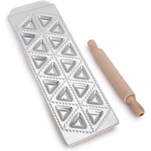 Imperia Raviolamp Linea Classica. Stampo per 18 tortelli. Made in Italy. Accessorio macchina per la pasta. Accessorio cucina tagliapasta in alluminio per pasta fresca con mattarello.