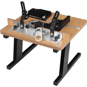 HIKUUER Tavola per Router Professionale 43 x 40 cm, Banco da Lavoro per Fresatura Legno con Guida Angolo e Aspirazione Polvere, per Falegnameria, Fai da Te e Progetti di Bricolage
