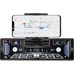 Trevi SCD 5602 BT Autoradio FM 40W con Supporto Estraibile per Smartphone Fino a 7, Funzione Audio Wireless e Conversazioni Vivavoce, Ingressi USB e AUX-IN, Display LCD e USB Fast Charge