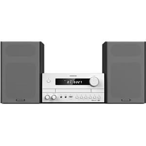 KENWOOD, Sistema HiFi Stereo M-822DAB, con Ricevitore Radio DAB+, FM, Lettore CD e Presa USB, Amplificatore Stereo da 50W x 2, Altoparlante Bass Reflex a 2 Vie, Bianco