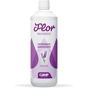 CAMP Flor Lavanda - Detersivo Pavimenti Profumato Igienizzante, Detergente Pavimenti Delicato Senza Risciacquo Per Tutte le Superfici - Uso Manuale o con Robot Lavapavimenti, Prodotti Pulizia Casa, 1l