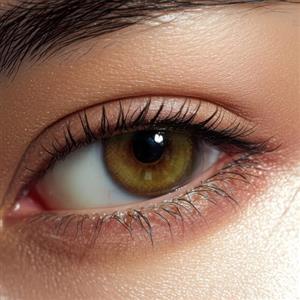 Elizzm Lenti a Contatto Colorate Verde Nocciola - 1 Paio, 3 Mesi, Naturali, Senza Gradazione - Golden Olive