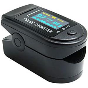 Jolizone saturimetro da dito sensore di saturazione di ossigeno e polso cardiofrequenzimetro di colori diversi con OLED display(F)