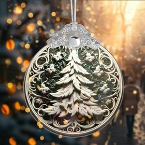 WEITAPYT Decorazioni Natalizie Presepe Ornamento da Appendere di Natale in Acrilico Ciondoli Religioso Per Albero di Natale Per La Casa E Il Caminetto (Tipo 8)