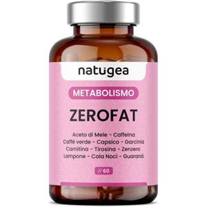 NATUGEA ZEROFAT - Integratore alimentare in capsule per il controllo del peso corporeo con Aceto di Mele, Caffeina e 11 attivi