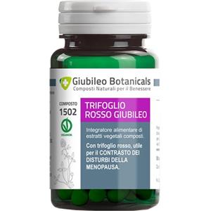Giubileo Botanicals Trifoglio Rosso - Integratore 50 Capsule per il Contrasto dei Disturbi della Menopausa con Passiflora
