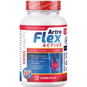 Geberich Artroflex Active - Integratore per Articolazioni con Glucosamina, MSM e Boswellia - 30 Capsule